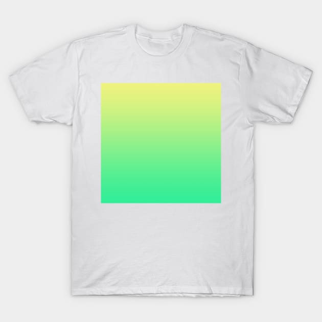 Yellow to Green Gradient T-Shirt by Whoopsidoodle